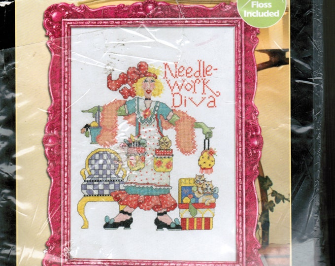 Plaid Bucilla Do It Yourself Counted Cross Stitch Kit, Needlework Diva , Craft Gift for Her