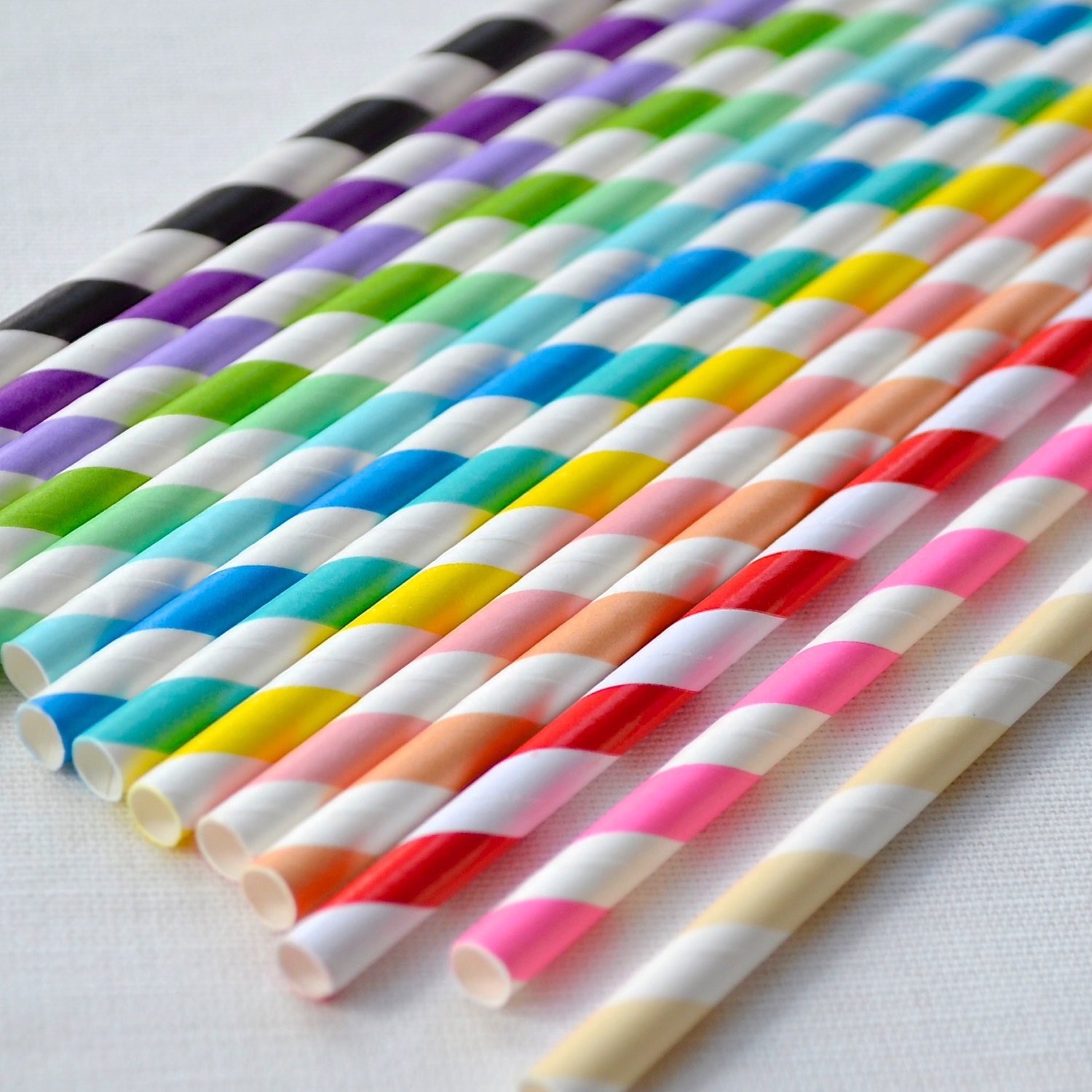 Striped Paper Straws Coloured Paper Straws Striped Straws