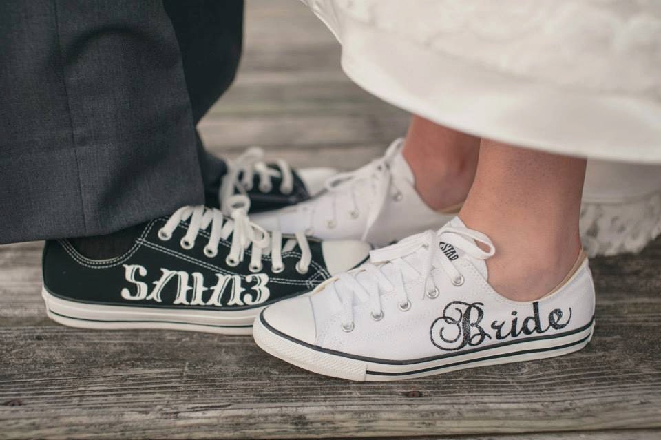 MADE TO ORDER Bride amp; Groom Wedding Converse
