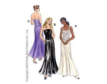 Kwik Sew 3060 Sewing pattern, prom skirt and top pattern, wedding dress pattern, size XS-XL