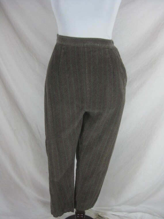 striped cigarette pants