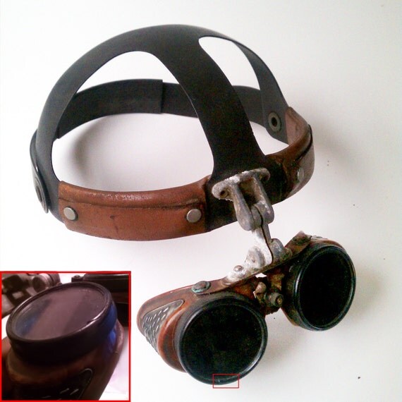 Vintage Welding Goggles with Headgear Head Harness Steampunk