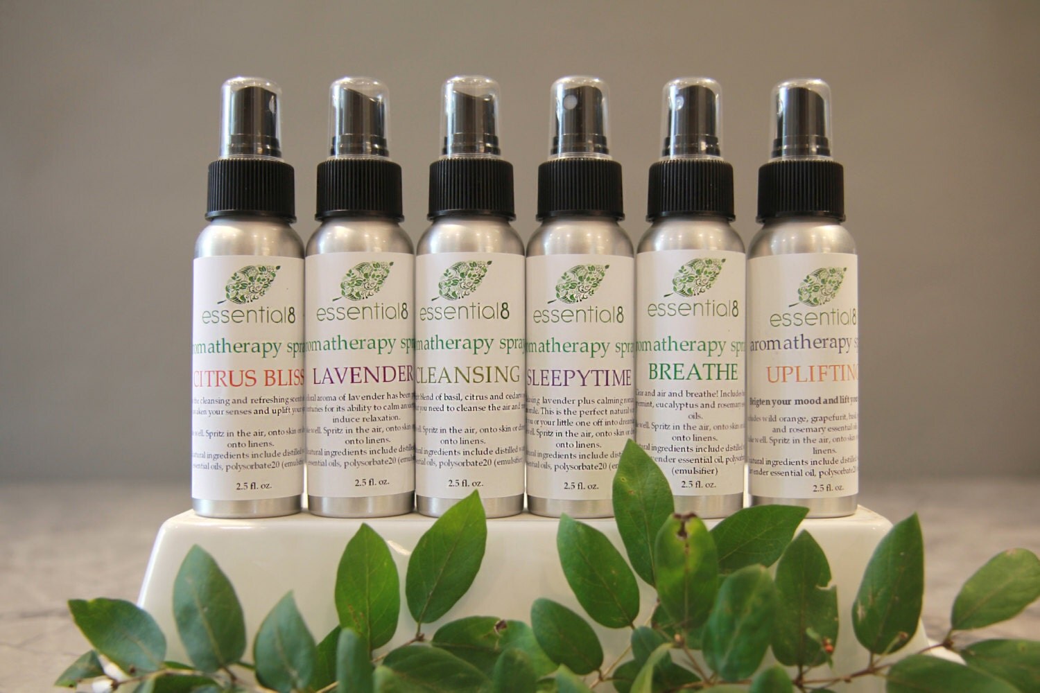 Pure Essential Oil Aromatherapy Sprays for Air Body and