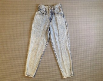 1980's, high waist, tapered leg, baggy fit, acid wash, jeans, by Bill