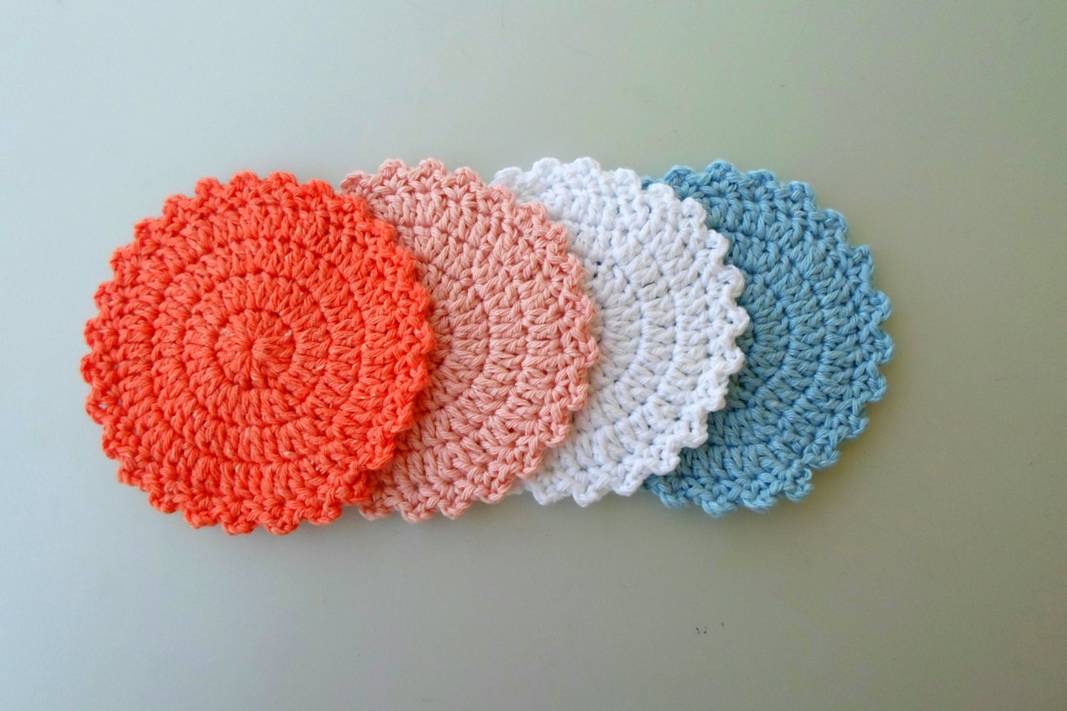 Cotton coaster. Crochet coasters. Organic by HandmadeByAtlas