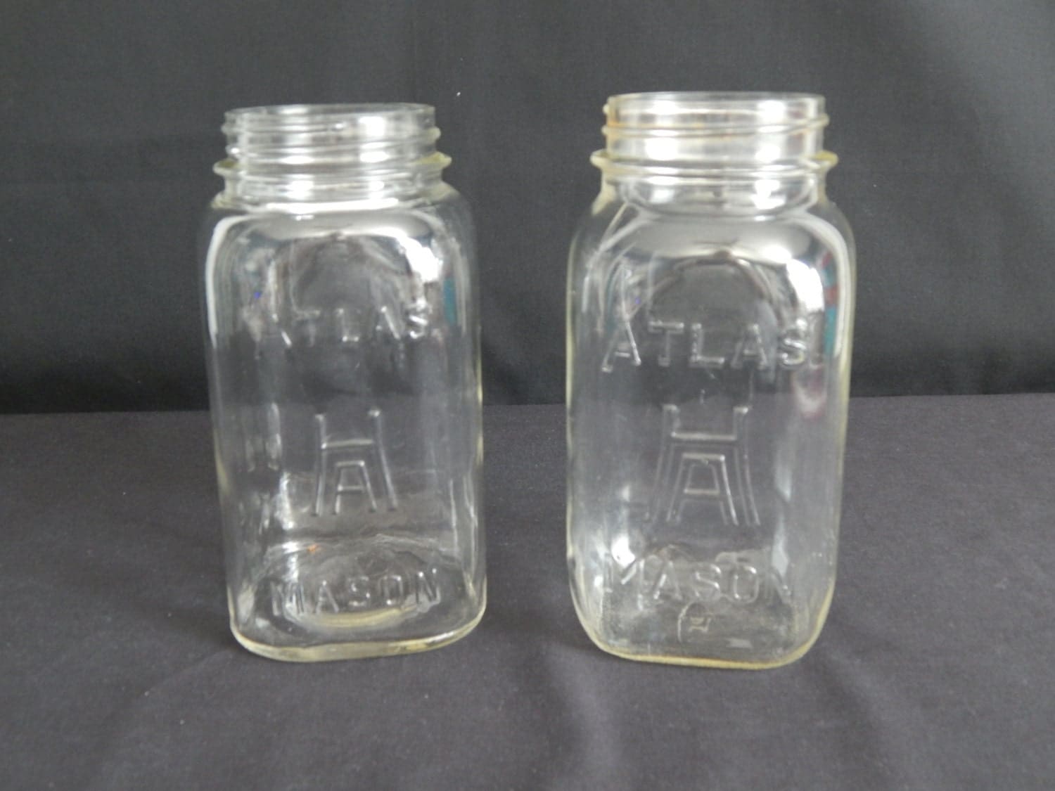 Hazel Atlas Square Quart Mason Jars Set of by YankeeDimeTreasures