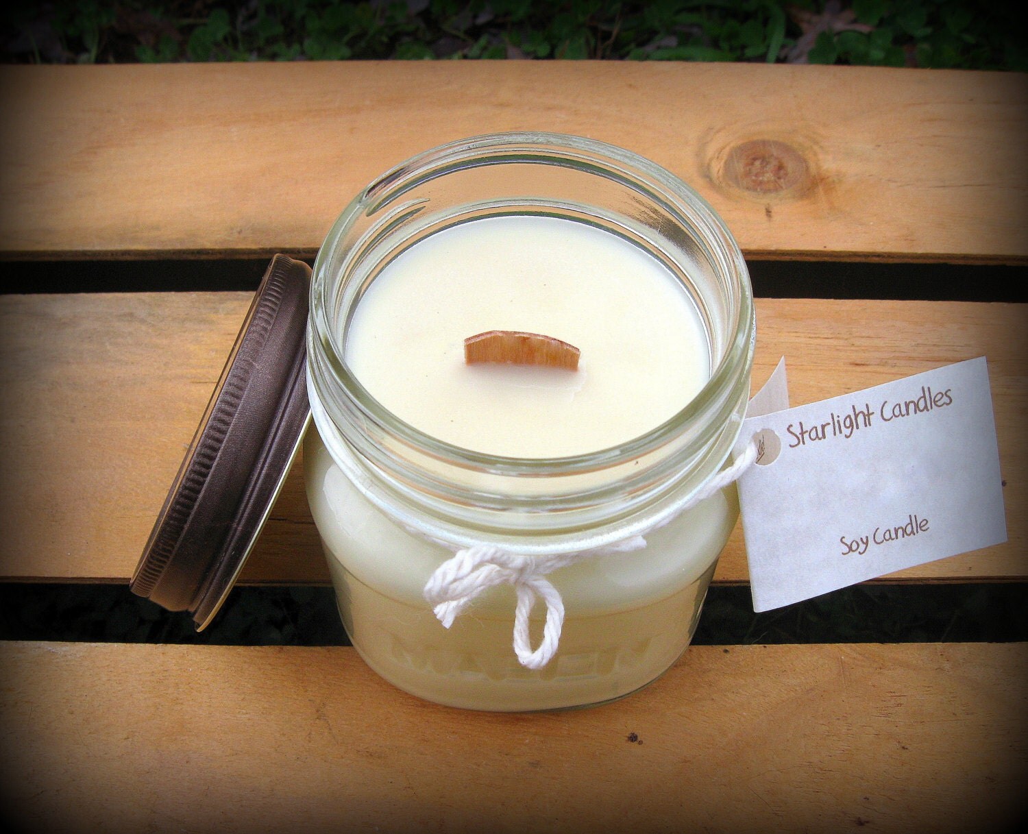 Wood Wick Patchouli Soy Candle by StarlightRoom on Etsy