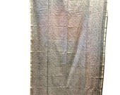 Art Silk Sari Drapes Panels Vintage Gray Black