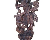 Antique sculpture saraswati goddess of music handcarved Statue Sarawati Playing Veena