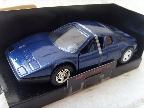 Ferrari 1973 365 Gt4 Bb New Vintage Dark Blue Car Model Made