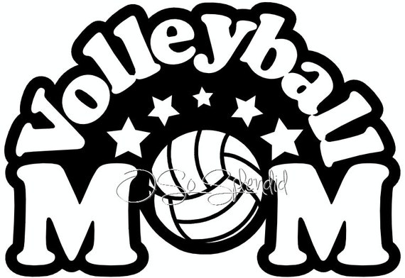 Volleyball Mom Digital File Vector Graphic Personal Use