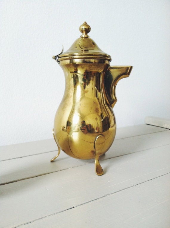 Vintage Brass Teapot . Housewares . Decorative Tea Set