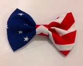 Chevron American Flag Bow Tie - Red, White, and Blue Bow tie - clip on - toddler, child, adult - Novelty Tie Il_170x135