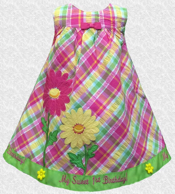 18MO Growing Flowers adorable Gymboree First Birthday Dress