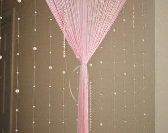 Cherry Blossom---beaded lace curtain