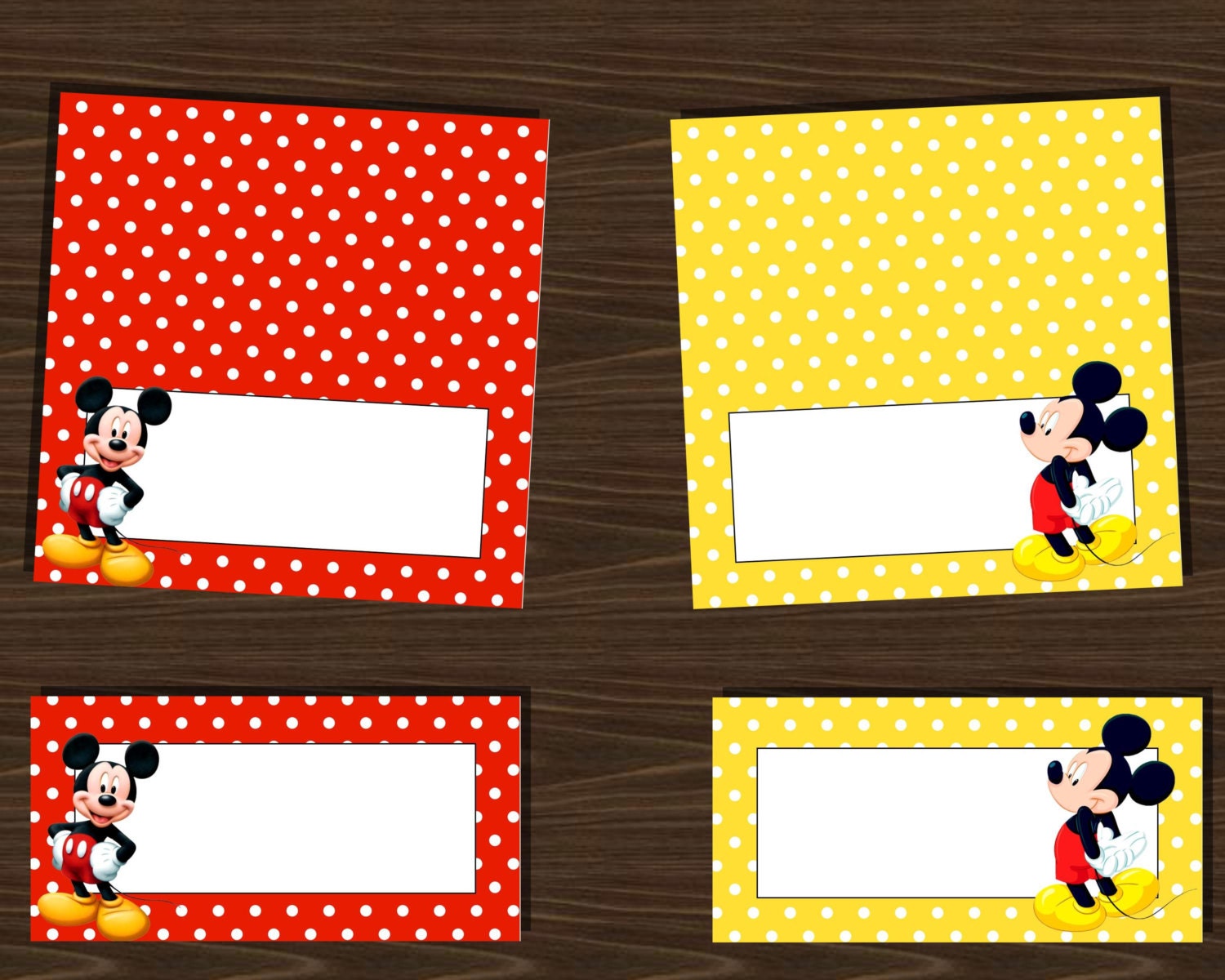 instant download mickey mouse food labels assorted red and