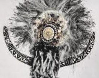 Black & White Spirit Dancer - Spirit Doll, OOAK