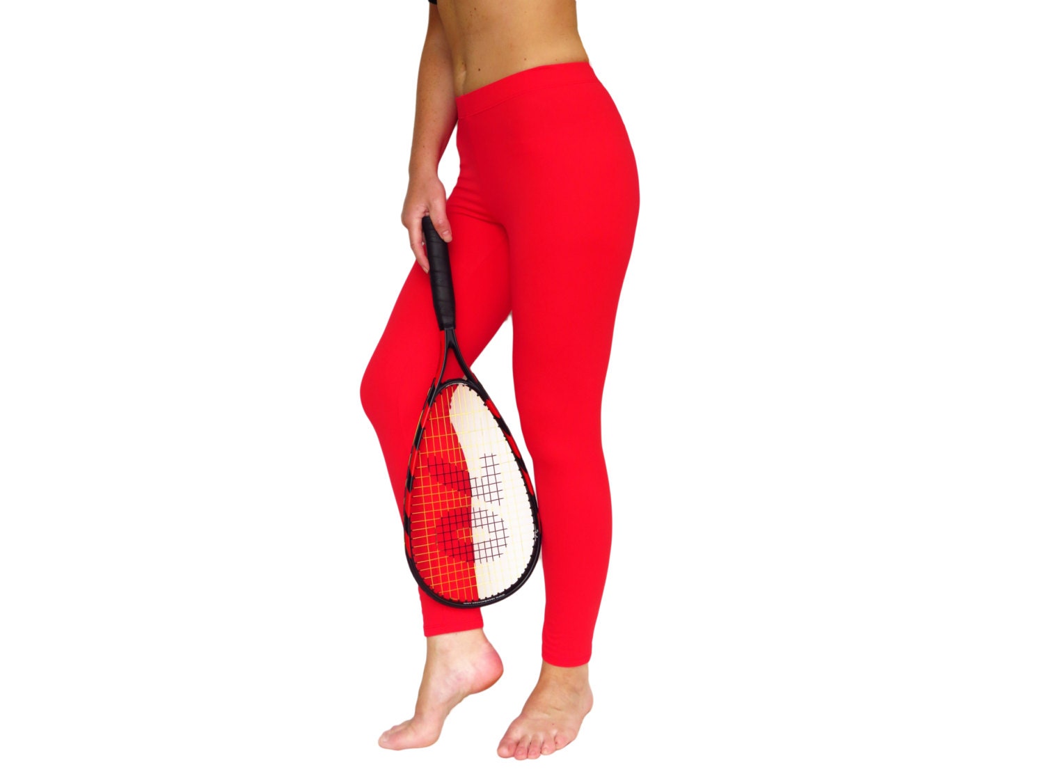 Red leggings red yoga pants red yoga clothing yoga by