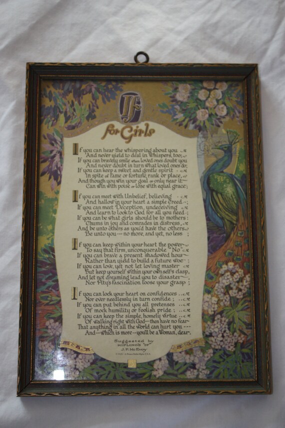 If For Girls Poem Kipling's IF J.P. McEvoy