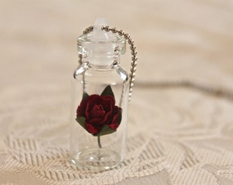 Beauty amp; the Beast Rose Necklace