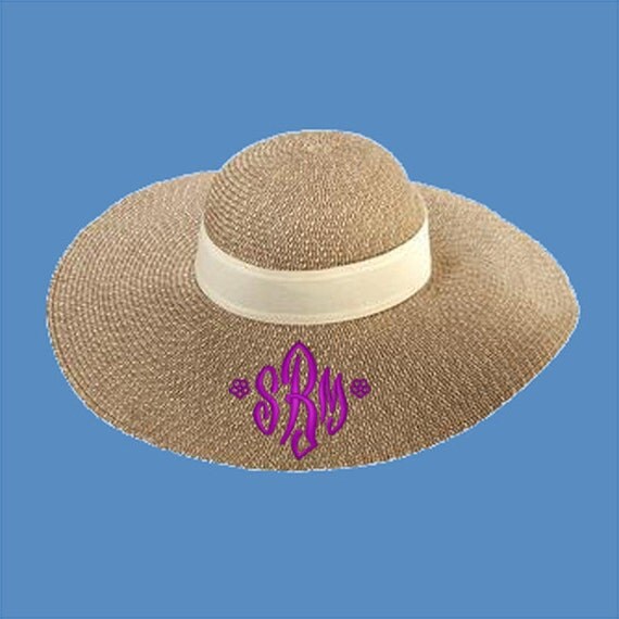Embroidered Personalized Floppy Sun Hat by EmbroideryStation1