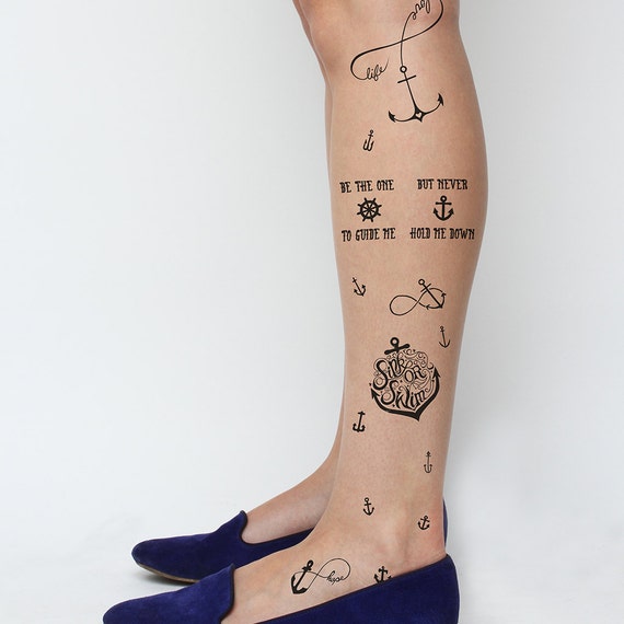 Anchor Set Temporary Tattoo Set of 6