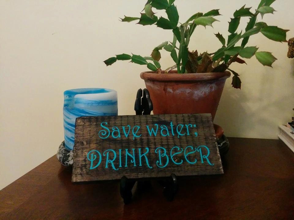 Rustic EcoFriendly Garden Sign Reclaimed by BeachGirlSparkles