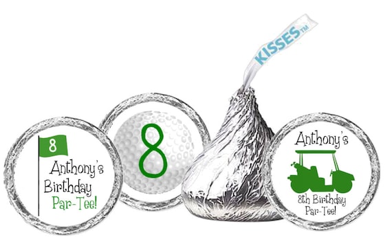 108 Kisses labels Golf Party Stickers Labels Birthday Party Baby Shower Wedding Mitzvah Il_570xn
