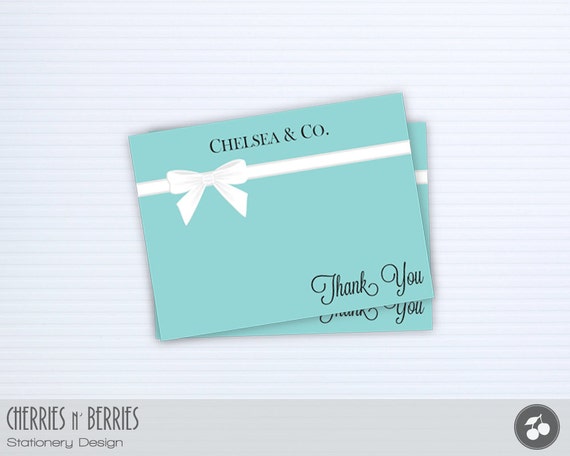 Tiffany's Inspired Bridal Shower - Printable Thank You Cards Il_570xn