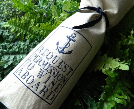 nautical wine bags