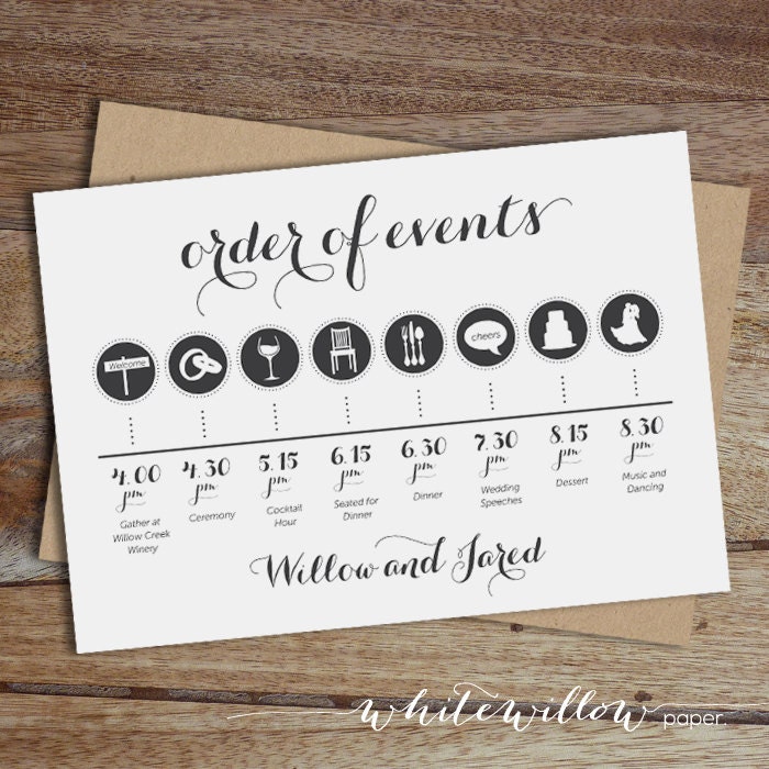 5 Ways to Display Your Wedding Schedule to Guests 121