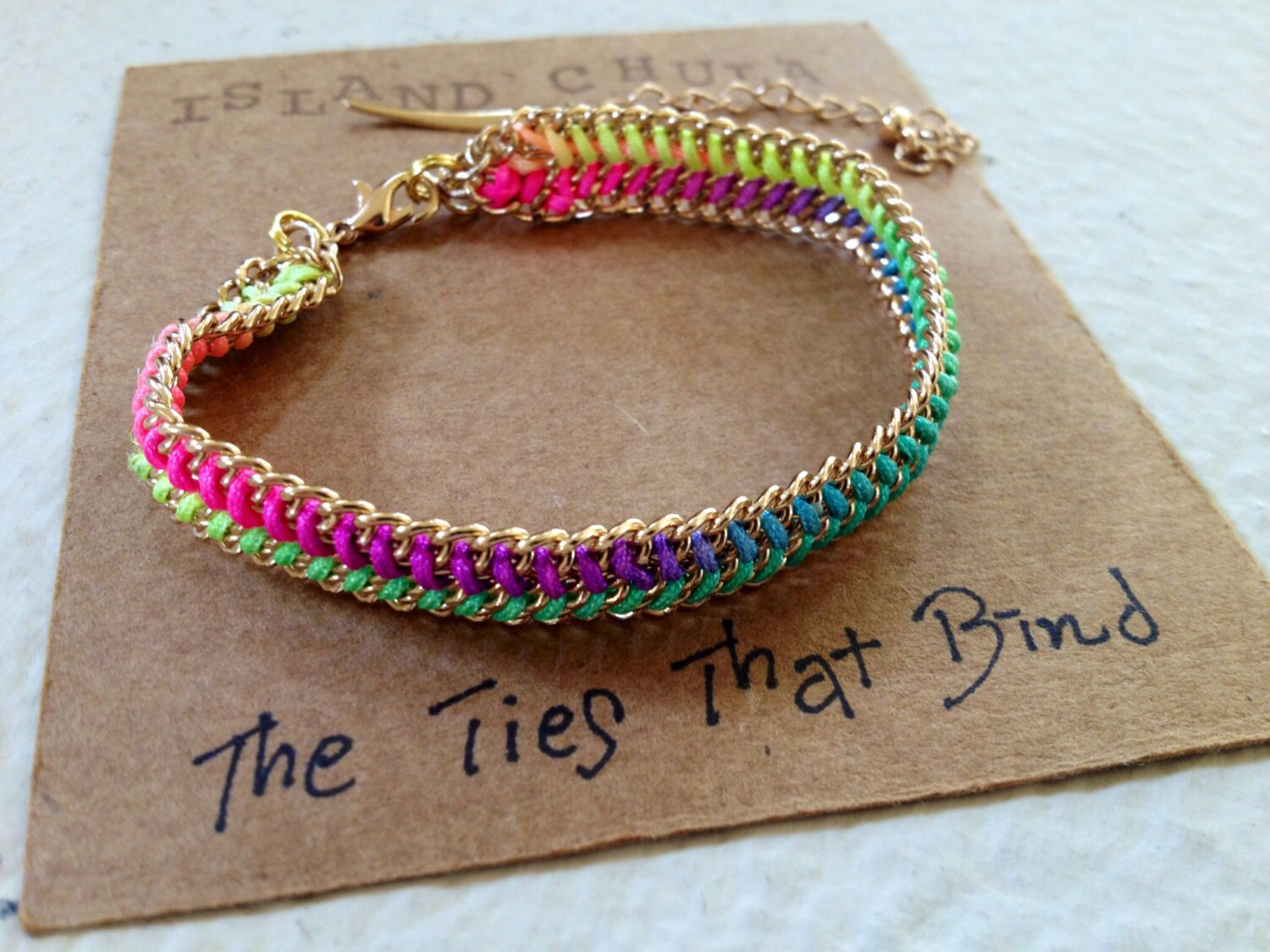 Woven Chain bracelet/Friendship Bracelet/Ombre
