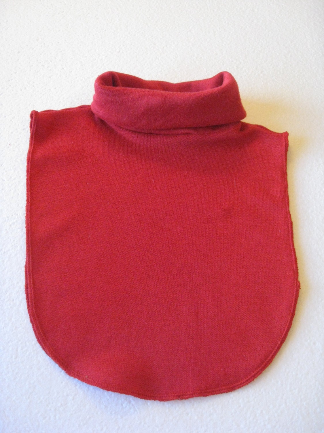 Womens Upcycled Red Sweater Knit Dickie Collar