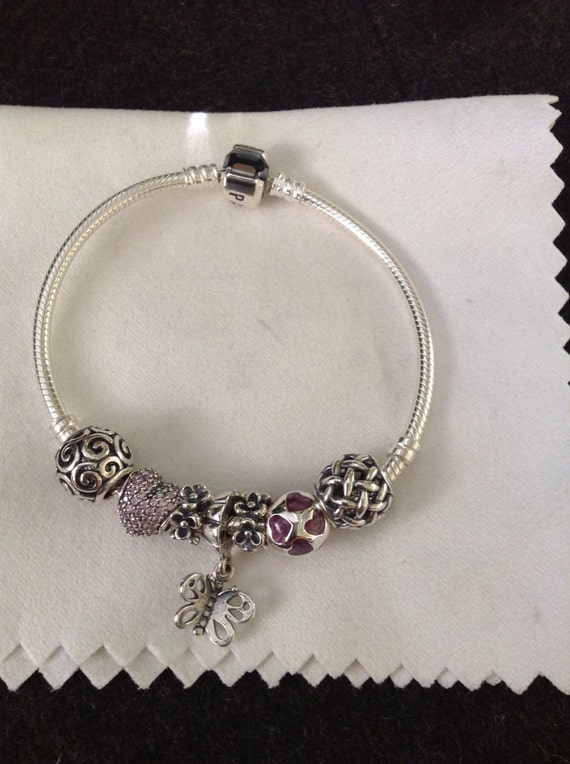 Items similar to Authentic Pandora Bracelet threaded .925 Sterling ...