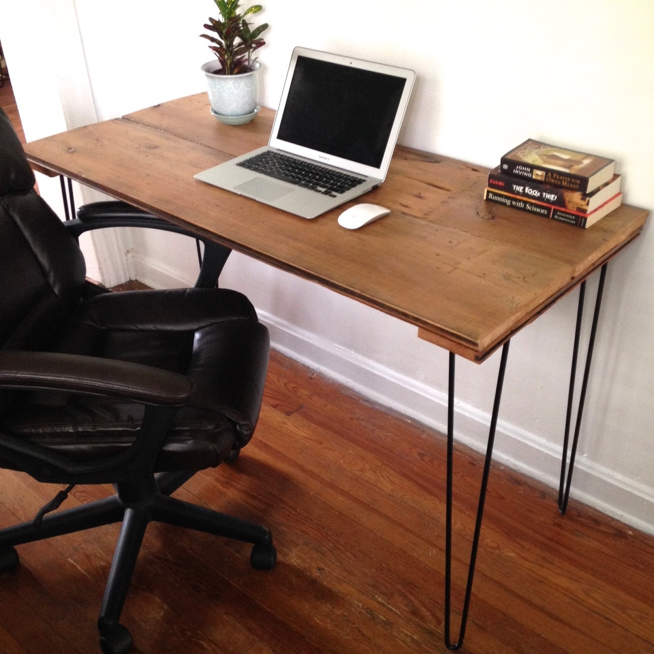 Montclair Black Walnut Desk Reclaimed Wood & by arcandtimber