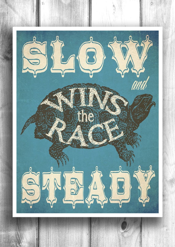 Typography Print, Nursery Decor, Turtle Print, Tortoise Art, Typographic poster, digital print, wall sign, Nursery Rhyme Print,