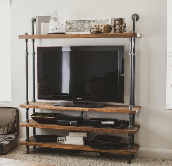 Items similar to Industrial TV Stand on Etsy