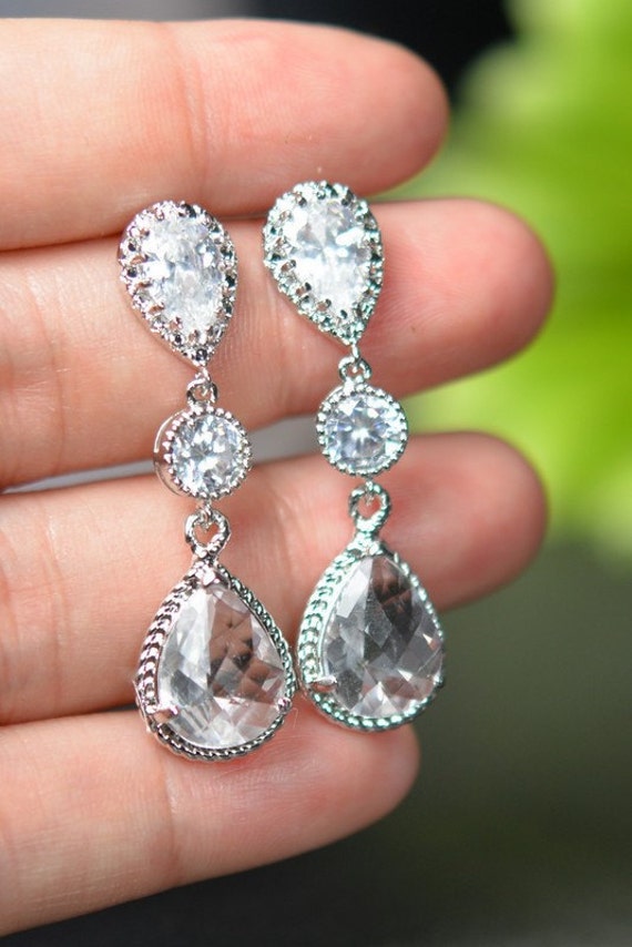 Bridal Drop Earrings Wedding Dangle Earrings Bridal Jewelry