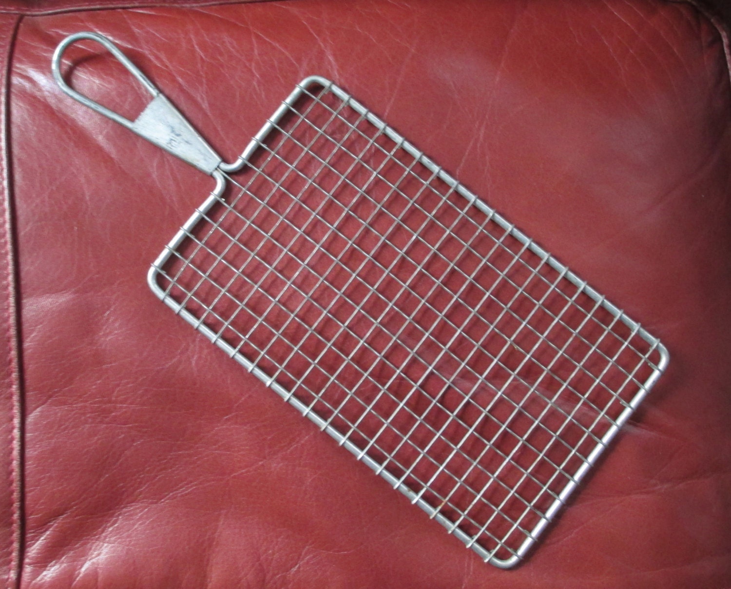 Vintage flat steel crinkle WIRE FOOD GRATER shredder Acme
