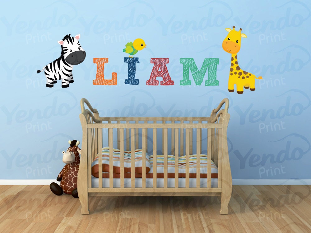 Baby Wall Decals SET Baby Boys Girls Bedroom Room Jungle