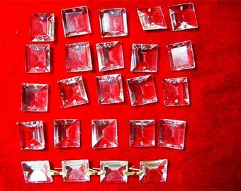 25 Pieces VINTAGE 1940's Czech. CRYSTAL CHANDELIER Prisms - Mix of Assorted Sizes