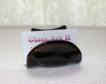 Amber Bottle Business Card Holder