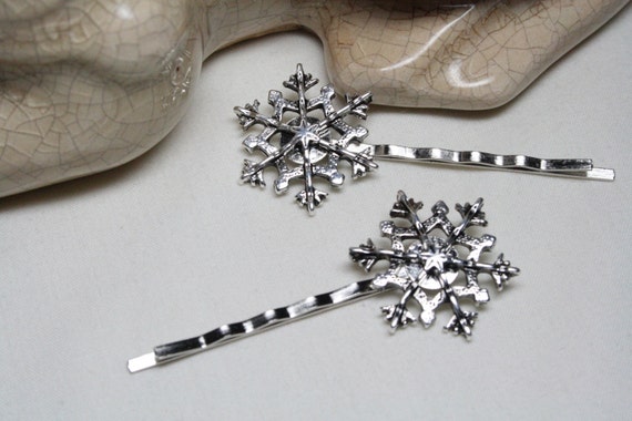 Items Similar To Snowflake Bobby Pinhair Pin Hair Accessory Fashion Accessory On Etsy 