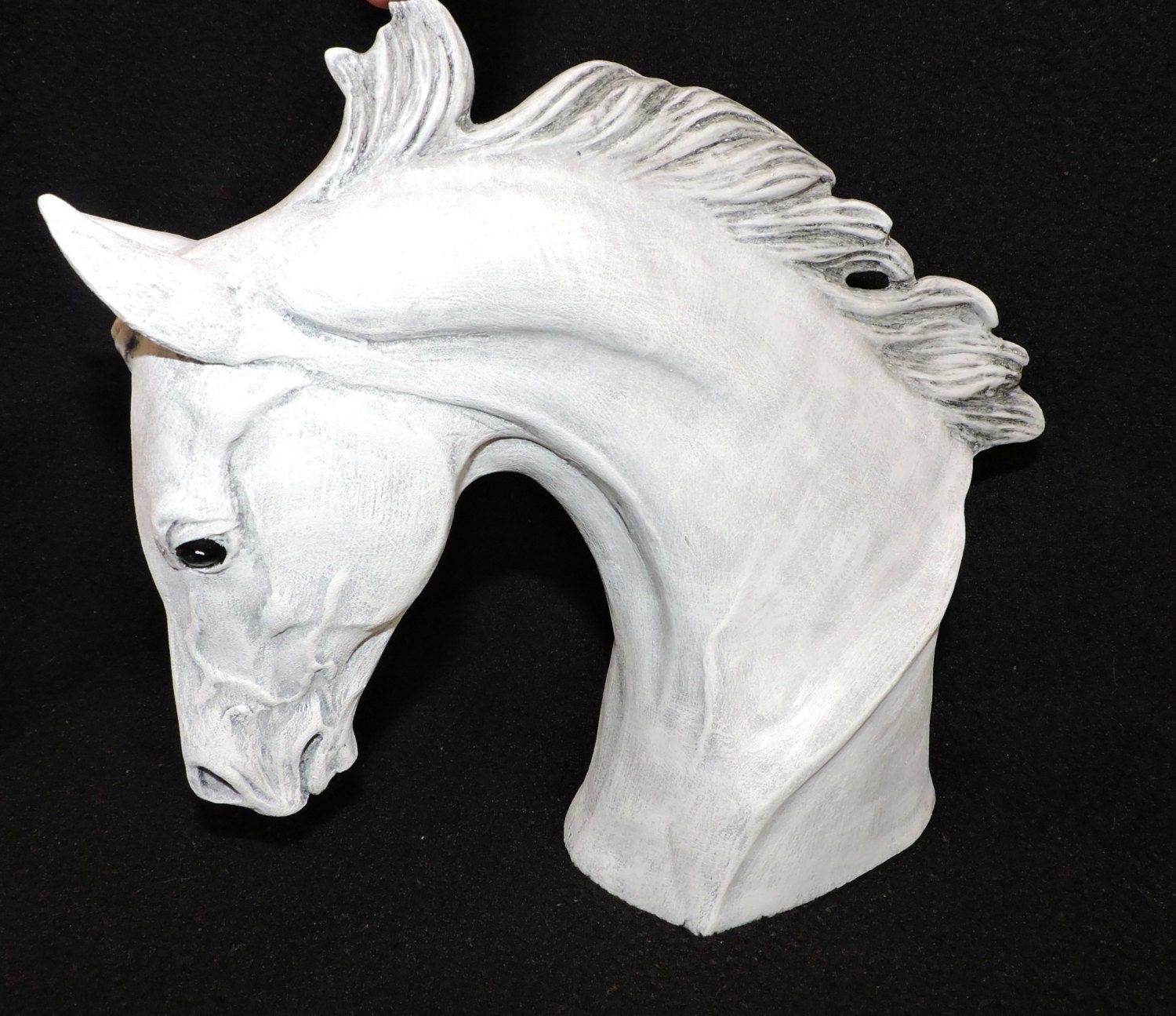 ceramic horse head bust