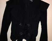 Vintage Edwardian Wool Jacket- 1900s Black