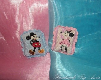 Disney miniature pillow Minnie Mouse Pillow Miniature pillow dollhouse cushion dollhouse decor miniature decoration home decoration