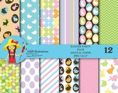 80% OFF Easter digital paper, easter paper, easter images, easter scrapbook papers, easter images, commercial use, AMB-391 Il_170x135