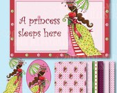 80% OFF Valentine Princess clipart, package clipart, papers, wall plaque vector graphics, commercial use, digital clipart, instant download Il_170x135