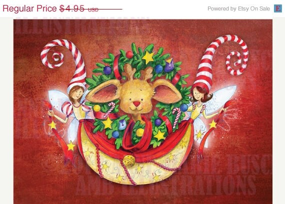 80% OFF Printable Christmas card DIY instant download Rudy and friends - AMB-604 Il_570xn