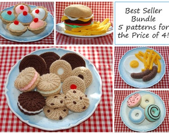 Knitting & Crochet Pattern for a Selection of Biscuits